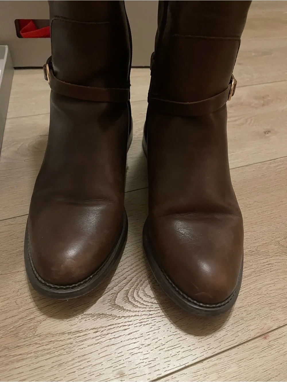 Franco Sarto Tall Over-the-Knee Boots in Dark Brown Leather